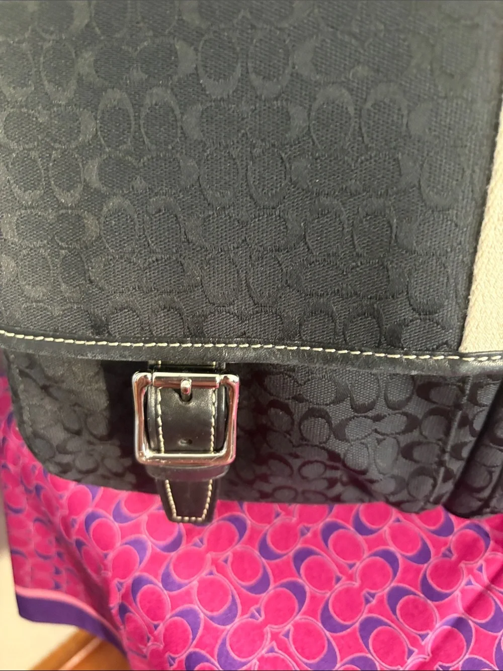 Coach Signature Jacquard Messenger Bag